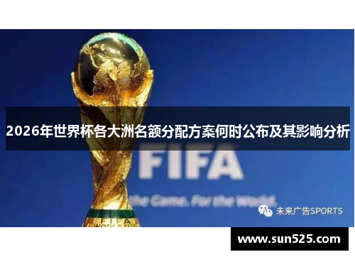 2026年世界杯各大洲名额分配方案何时公布及其影响分析