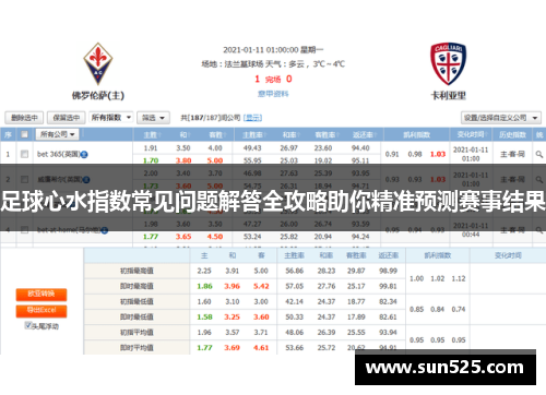 足球心水指数常见问题解答全攻略助你精准预测赛事结果